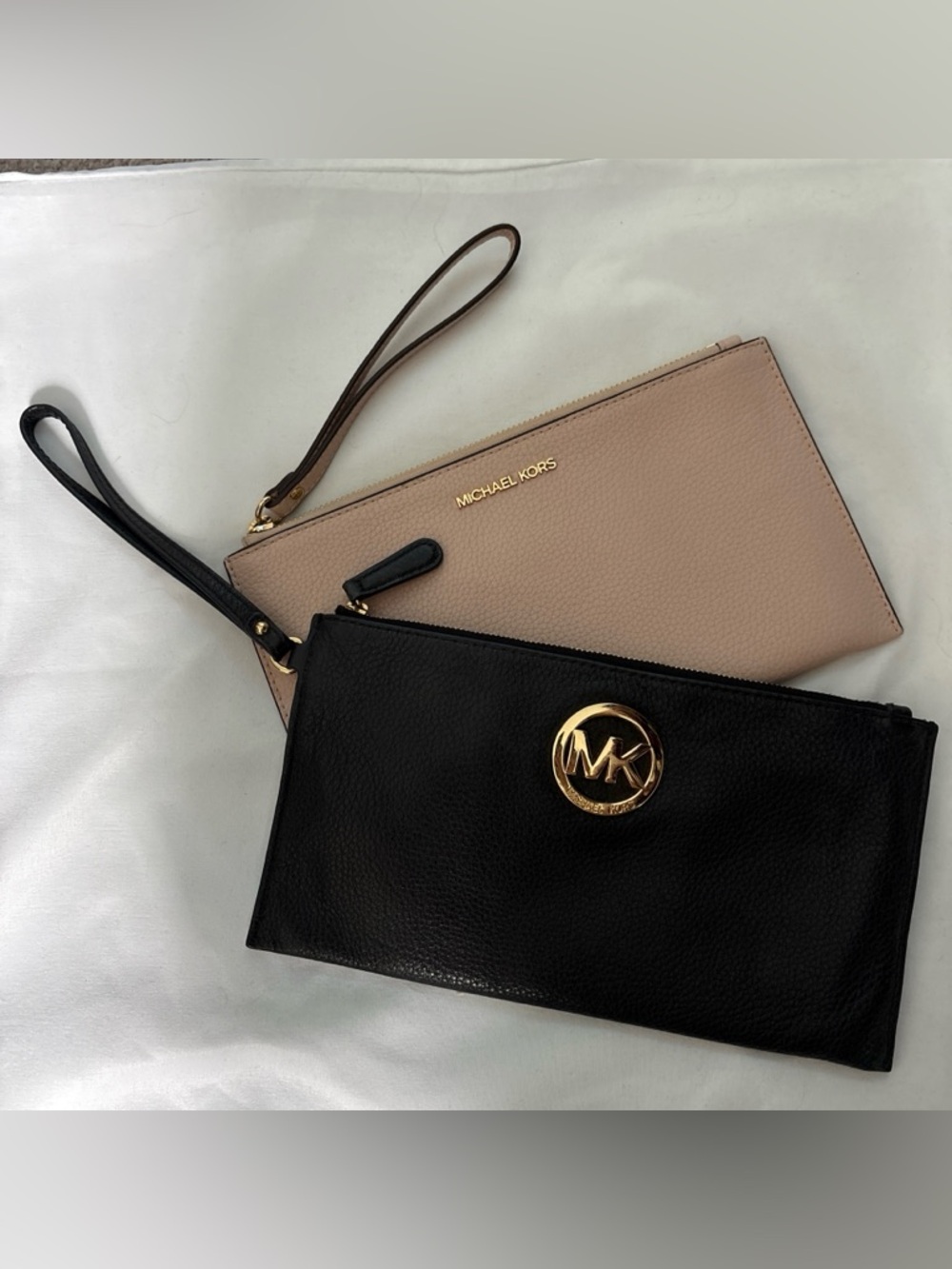 Michael Kors Black and Blush - Double Wristlet Set